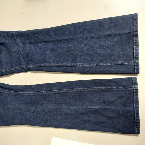 Chicos Blue Denim Charm Jeans Platinum Rhinestones Bling  Flare Bootcut Stretch - Picture 8 of 12